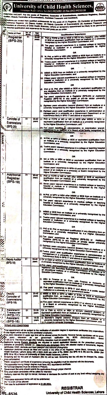 1. Registrar 2. Controller of Examinations